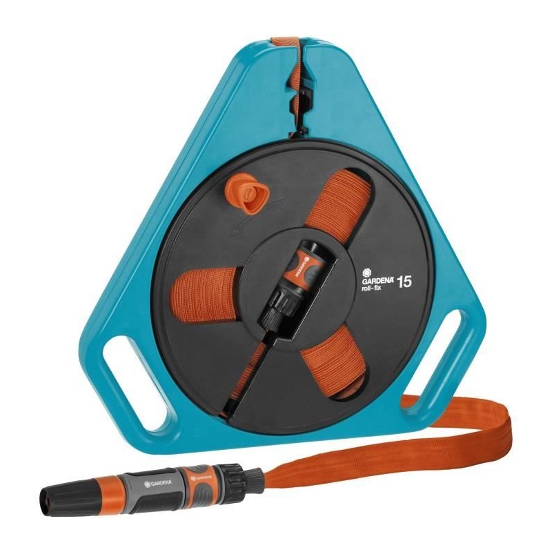Tuyau plat textile Classic 15 en boîtier-enrouleur - GARDENA - Ø12mm - Pressi...