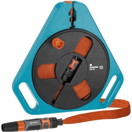 Tuyau plat textile Classic 15 en boîtier-enrouleur - GARDENA - Ø12mm - Pressi...
