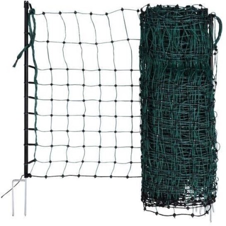 KERBL - Filet pour lapin et autres petits animaux électrifiable - 50 m - 65 c...