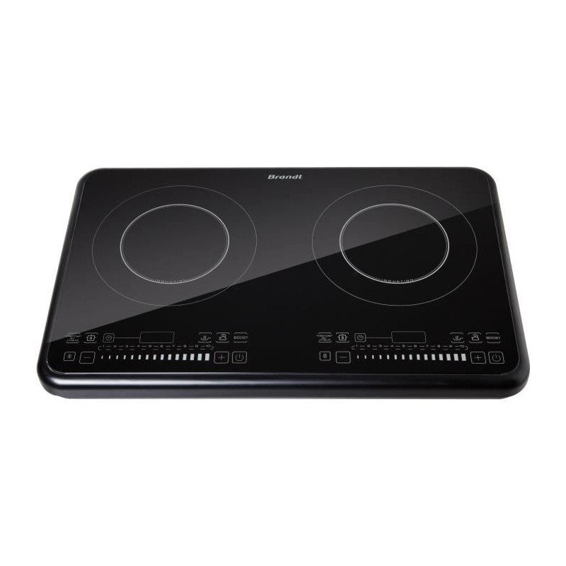BRANDT TI2FSOFT Table de cuisson posable 2 foyers a induction Noir