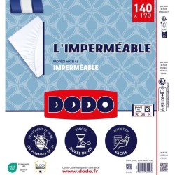 Protege matelas imperméable - 140x190 cm - Coton/Polyester - Anti punaise de lit