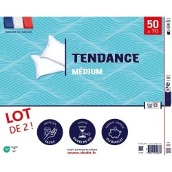 DODO Lot de 2 oreillers Tendance 50x70 cm- 100% Polyester