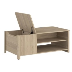 Table basse BETTY rectangulaire - En panneau de particules revetu papier - Dé...