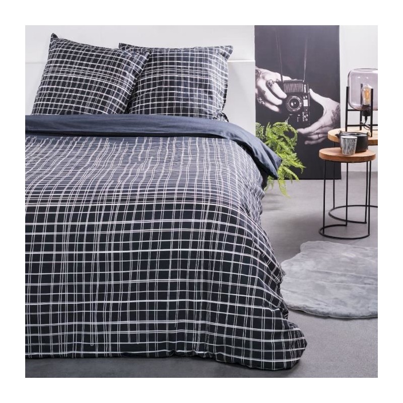 Parure de lit - TODAY - Sunshine - 2 personnes - 240x260cm - Coton - Imprimé ...