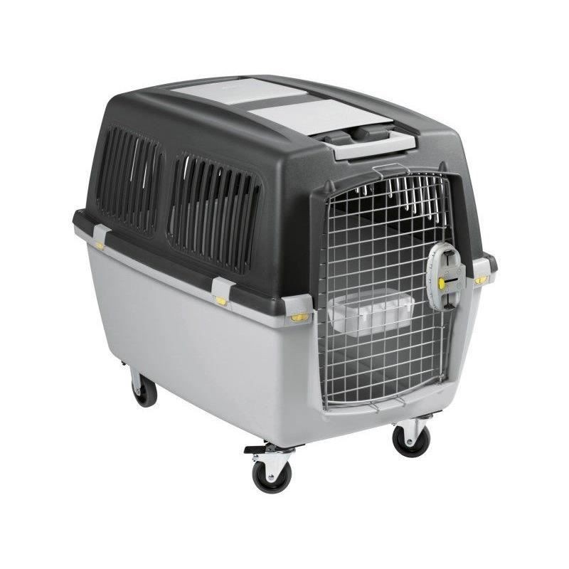 KERBL - Box de transport pour chien - GULLIVER MEGA - 81 x 61 x 60 cm - Gris