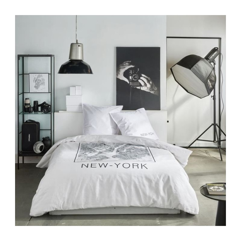 Parure de lit - TODAY - JAVA - 2 personnes - 240x220 cm - Coton - Imprimé New...
