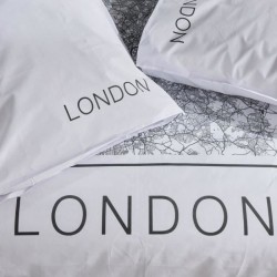Parure de lit - TODAY - JAVA - 2 personnes - 240x220 cm - Coton - Imprimé Lon...