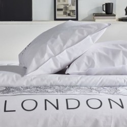 Parure de lit - TODAY - JAVA - 2 personnes - 240x220 cm - Coton - Imprimé Lon...