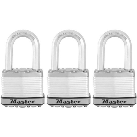 Cadenas Haute Sécurité - MASTER LOCK - M115EURTRILF - A Clé - Acier Laminé Re...