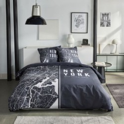 Parure de lit - TODAY - JAVA - 2 personnes - 240x220 cm - Coton - Imprimé New...