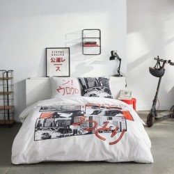 Parure de lit - TODAY - JAVA - 2 personnes - 240x220 cm - Coton - Imprimé Man...