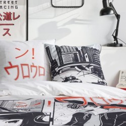 Parure de lit - TODAY - JAVA - 2 personnes - 240x220 cm - Coton - Imprimé Man...