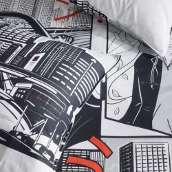 Parure de lit - TODAY - JAVA - 2 personnes - 240x220 cm - Coton - Imprimé Man...