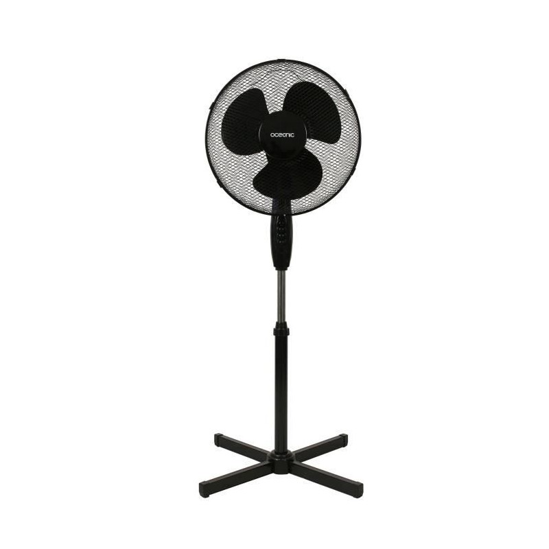 Ventilateur de pied - OCEANIC - 45 W - Ø 41 cm - 3 vitesses - Oscillant - Inc...