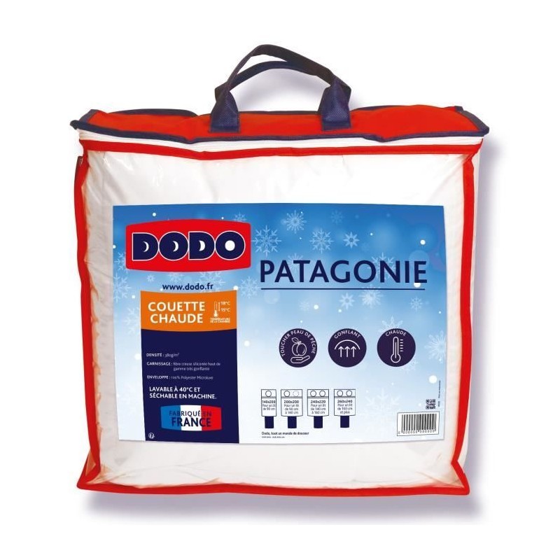 DODO Couette chaude Patagonie Blanc - 140x200 cm