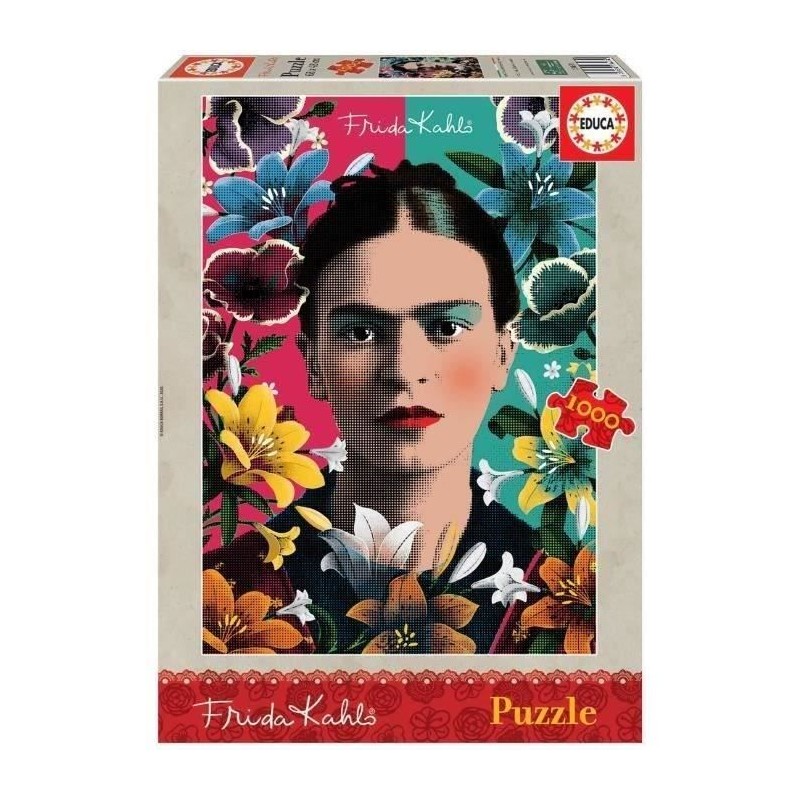 Puzzle 1000 pieces Frida Kahlo - EDUCA - Theme Humains, personnages et célébr...