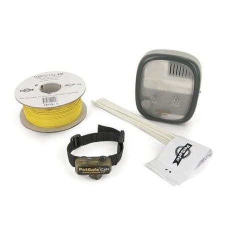 PetSafe - Clôture Anti-Fugue Deluxe avec Collier spécial Chat - Étanche - 4 N...