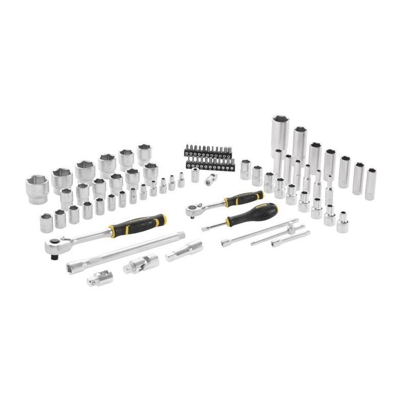 Coffret douilles 1/4 et 1/2 STANLEY FMMT82826-1 avec cliquet et rallonge FATM...