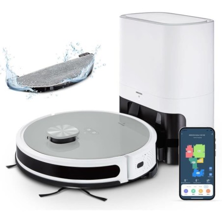 MEDION X21 SW - Robot Aspirateur Laveur avec Station de Vidange - Navigation ...