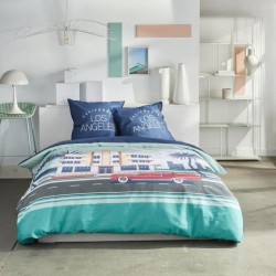 Parure de lit - TODAY - JAVA - 2 personnes - 240x220 cm - Coton - Imprimé Los...