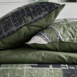 Parure de lit - TODAY - JAVA - 2 personnes - 240x220 cm - Coton - Imprimé New...