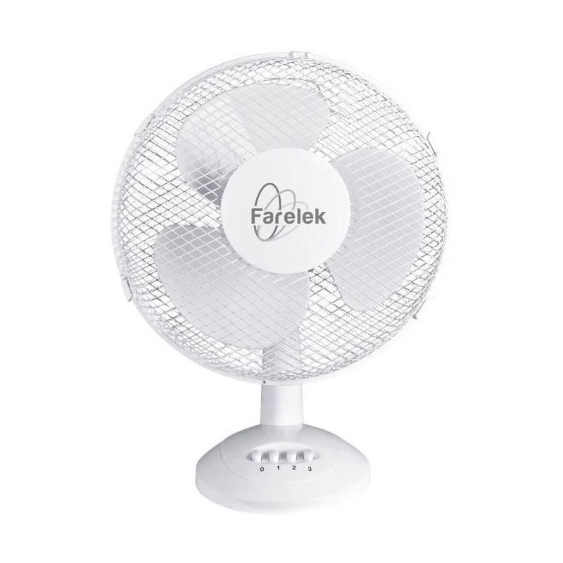 Ventilateur a poser MIAMI 30 - 30cm 40W blanc oscillant - FARELEK