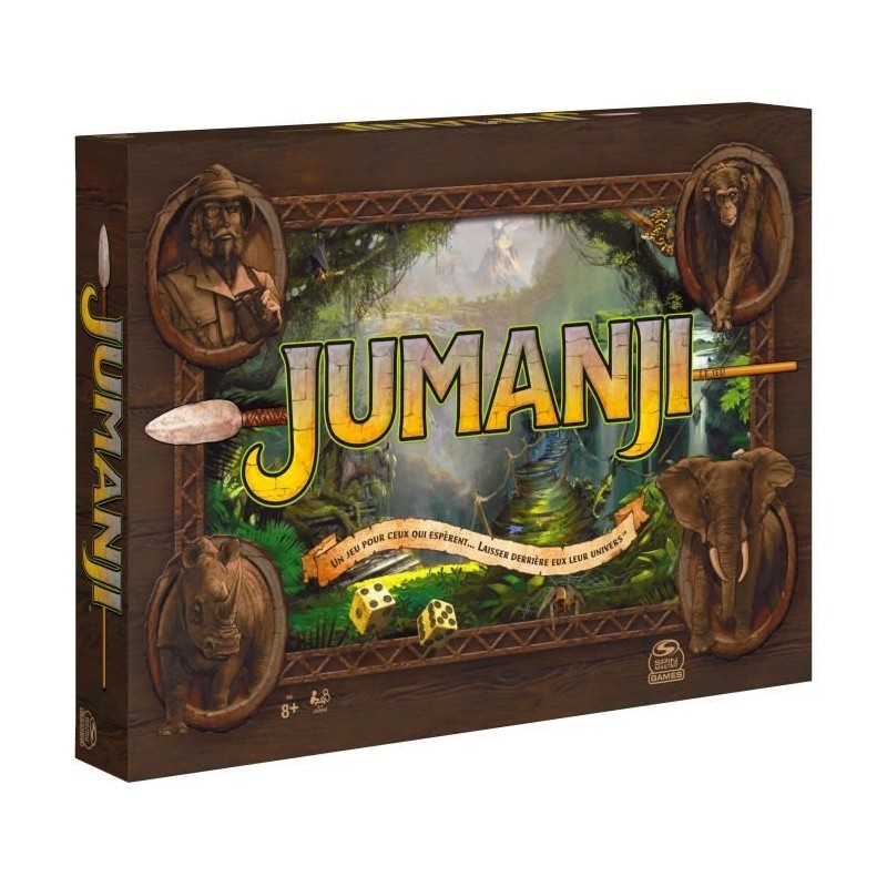 Jumanji le jeu - SPIN MASTER - Edition Rétro - Jeu de plateau pour