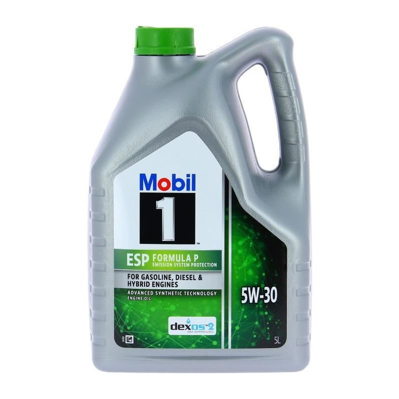 Huile moteur 5W-30 ESP Synthétique - MOBIL 1 - Formula-P  -bidon 5L -  haute ...