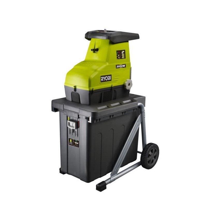 RYOBI - Broyeur de végétaux 3000 W - broyage par cylindre - silencieux - capa...