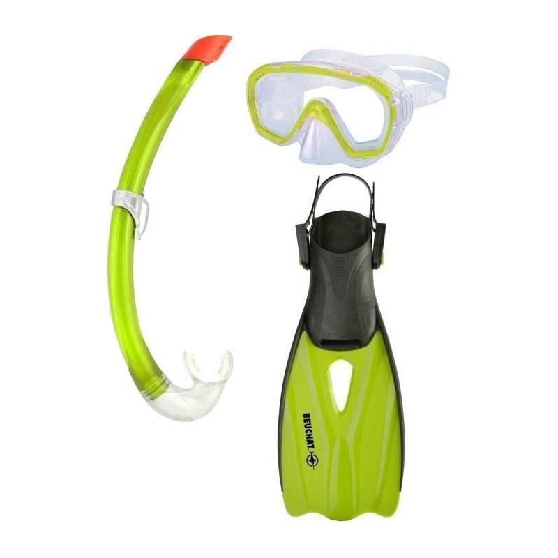 Kit de plongée pour enfant avec palmes réglables - 30/32- BEUCHAT