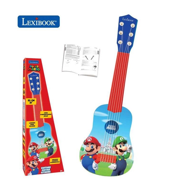 Lexibook, Super Mario, Ma premiere Guitare pour Enfant, 6 Cordes en Nylon, 53...