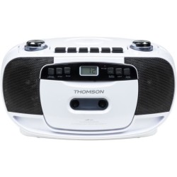 Lecteur radio cassette et CD portable - THOMSON - RK201CD - Blanc