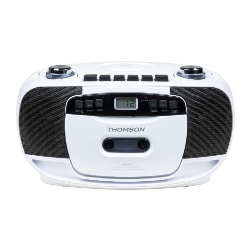 Lecteur radio cassette et CD portable - THOMSON - RK201CD - Blanc