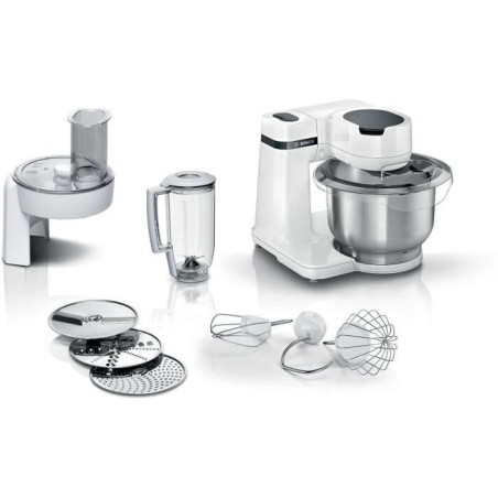 Robot multifonction compact - BOSCH MUMS2EW20 - Bol inox - 3 disques - blende...