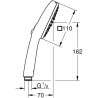 Pommeau de douche - GROHE Vitalio Comfort 110 26925001 - 2 jets (Pluie/Stimul...
