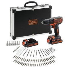 Kit perceuse visseuse sans fil - 18V - BLACK+DECKER - BDCDC18BAFC-QW - 2 batt...