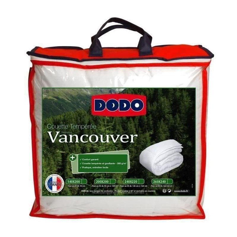 DODO Couette tempérée Vancouver 140x200 cm