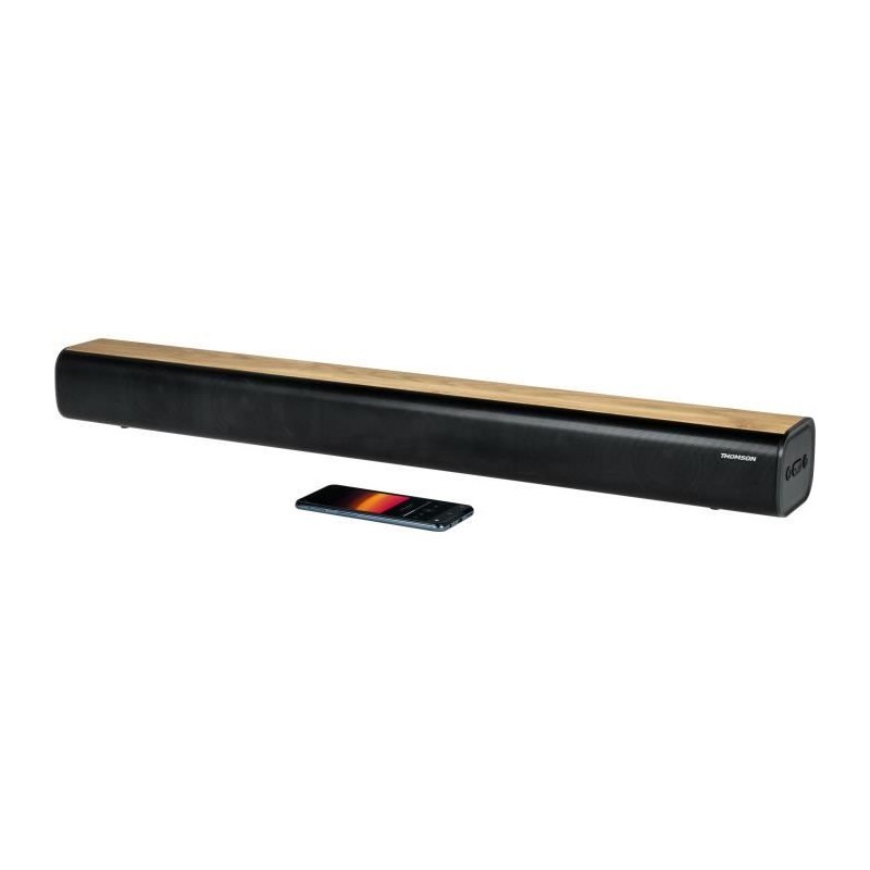 Barre de son Bluetooth THOMSON SB402BT - Bluetooth 5.0 - USB - Finition bois