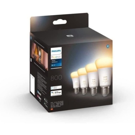 Philips Hue White Ambiance, ampoule LED connectée E27, équivalent 60W, 800 lu...