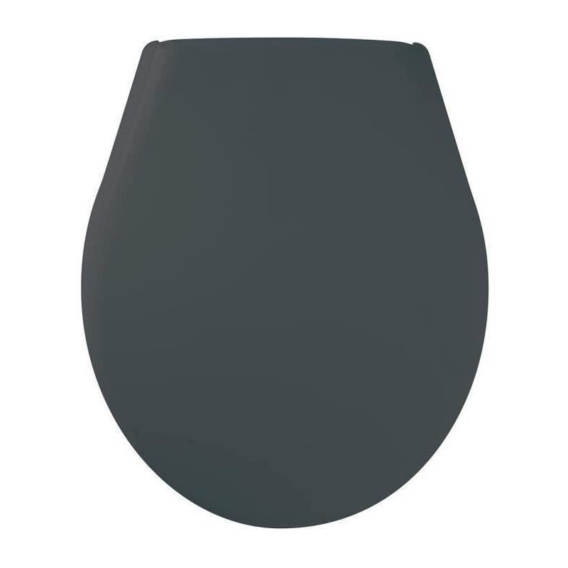 Abattant WC Marina Gris - Polypropylene - Gelco - Déclipsable - Fixation univ...