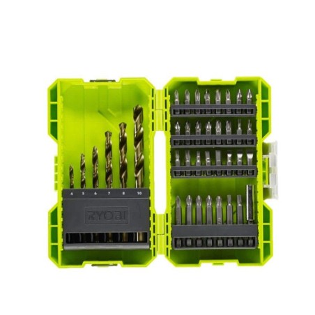 RYOBI - Coffret empilable 38 accessoires mixtes perçage - vissage : 6 forets ...