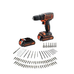 Kit perceuse visseuse sans fil - 18V - BLACK+DECKER - BDCDC18BAFC-QW - 2 batt...