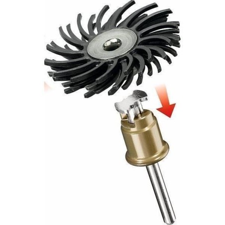 Brosse abrasive de précision DREMEL S471 - Diametre 25mm - Grain 36 - Pour Po...