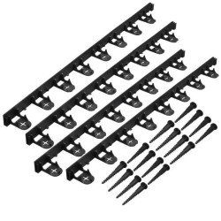 NATURE Bordure a gazon en polypropylene et polyéthylene - 16 ancres - H 4,5 x...