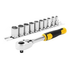 Jeu de cliquet et douilles - STANLEY - STMT82666-0 - cliquet 72 dents 1/4' + ...