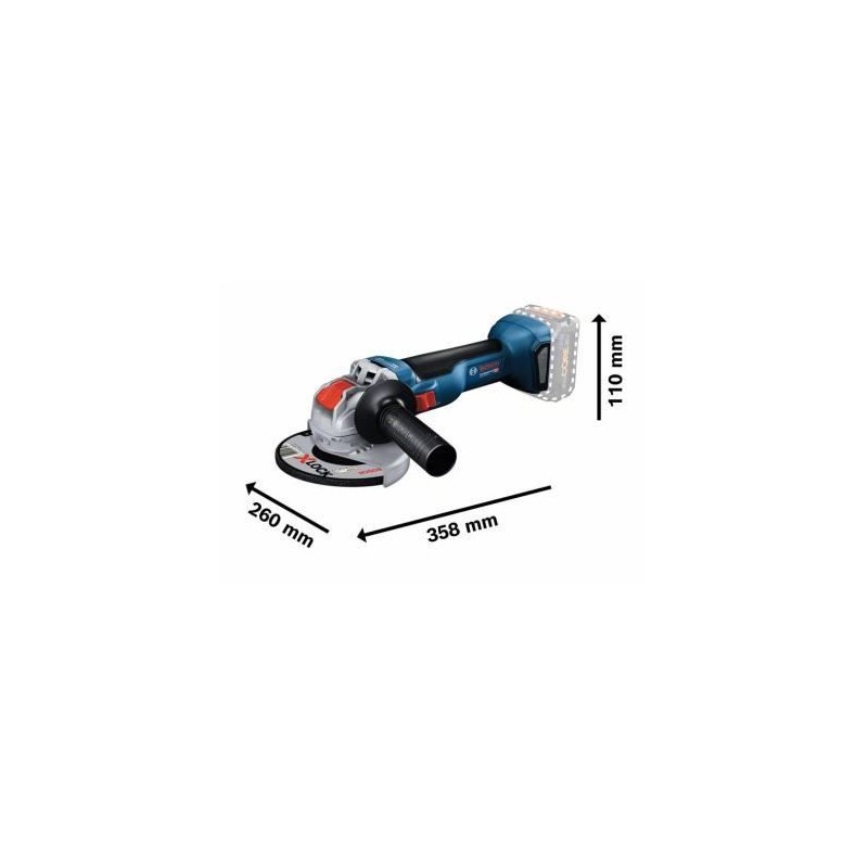 Meuleuse angulaire - BOSCH PROFESSIONAL - GWX 18V-10 - 1000 W - 125 mm - Sans...