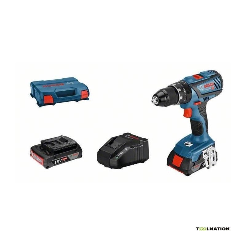 Perceuse a Percussion Bosch Professional GSB 18V-28 (couple:28/63/- Nm) + 2 b...