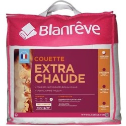 BLANREVE Couette extra chaude en microfibre - 140 x 200 cm - Blanc