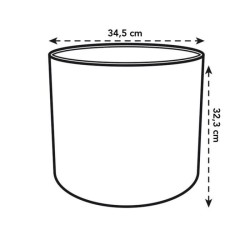 ELHO Pot de fleurs rond B.for Soft 35 - Ø 35 x H 32 cm - Intérieur - 100% rec...