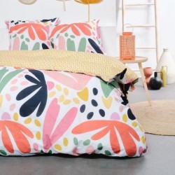 Parure de lit - TODAY Sunshine - 240x220 cm - 2 personnes - coton imprimé gra...